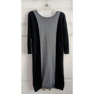 Apt 9 Gray & Black Colorblock Knit Sweater Dress Size Medium